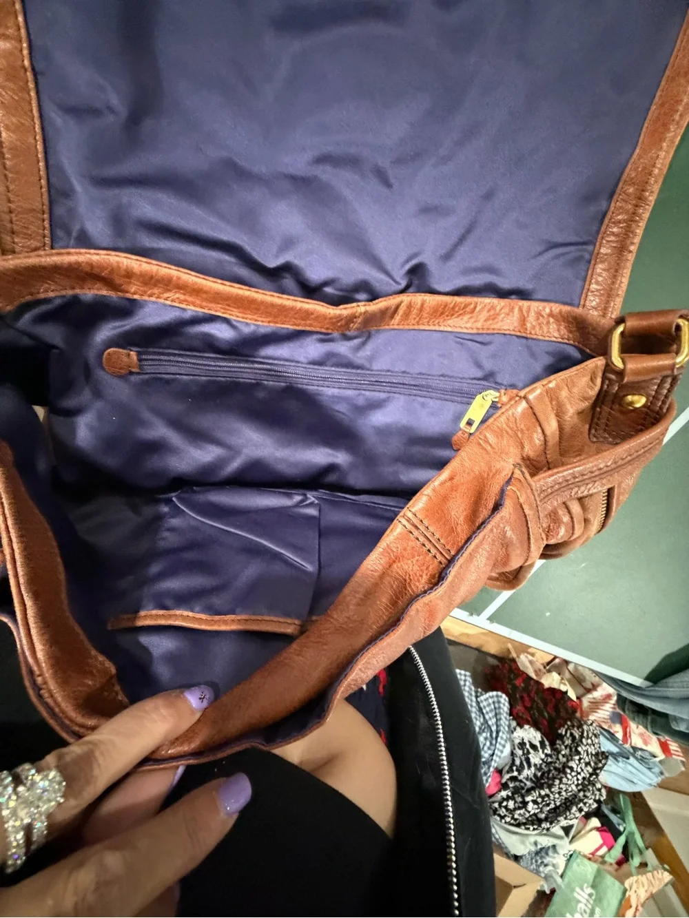Juicy Couture Burnt Orange Leather Hobo Shoulder Bag